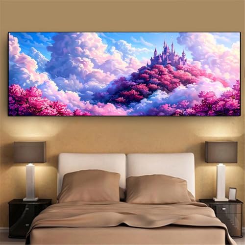 Diamond painting fleur et château grand format 90x180cm - 2