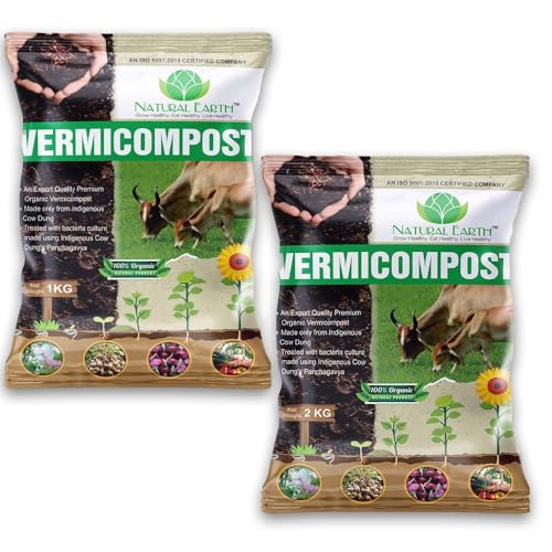 NATURAL EARTH® 3 KG - TRUSTED Organic Vermicompost For Plants | T...