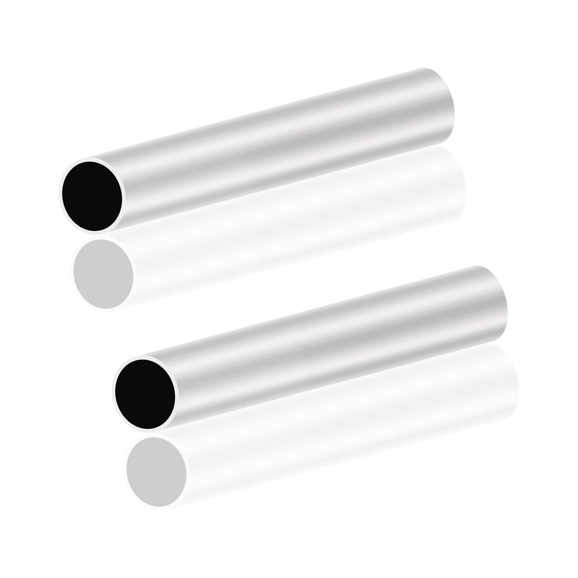 LAVMHAB 6063 Aluminum Tube 22mm OD x 20mm ID 1.0mm Wall Thickness 150mm Length, Aluminum Round Tubing Seamless Straight Pipes (2pcs)