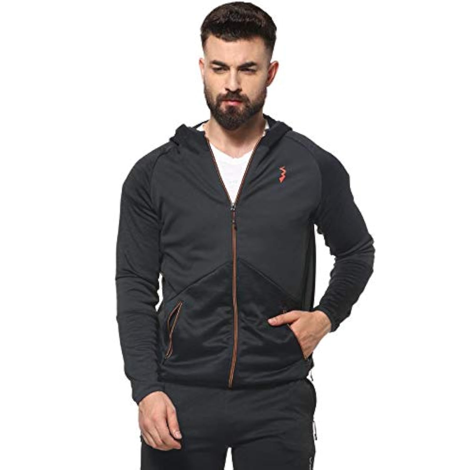 CAHOOT Men Active Sports Wear Jacket With Hooded Collar, Dri-Fit, Long Sleeves, Track Zipper Closure, Gym, Running & Travel Upper Wear Jackets Crafted With Comfort Fit & High Functionality