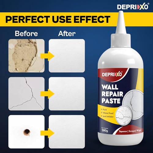 Image of Wall Repair Paste - Paint Wall Putty Crack Repair for Walls and Joint, Mending Agent Damage Wall Crack Filler, Waterproof Wall Hole Filler by UNIDSC (Wall Repair Paste, 280 ml)