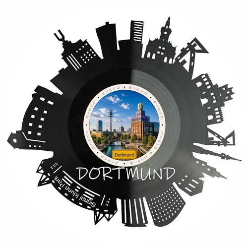 Skyline de la Ruhr en vinyle EVEVO D0059 pour personnaliser un bureau ou salon au style rétro