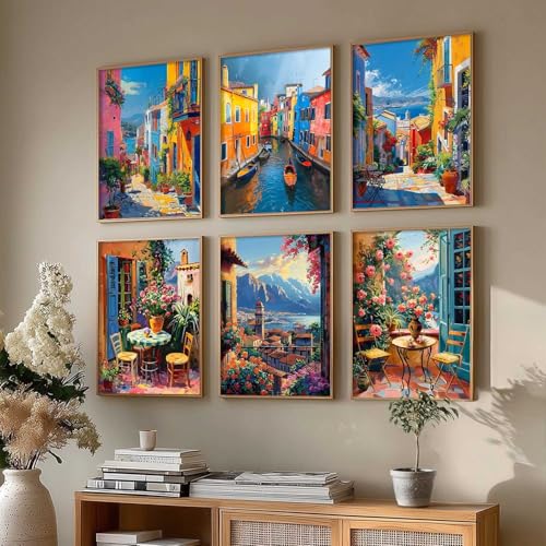 Image of kotart - City view wall Paintings with Frame for Home Decoration - Painting for Living Room Bedroom Office Wall hanging frames - (10X13 INCH, E)