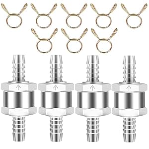 Svupue 4 Stück 8mm Kraftstoff Rückschlagventil