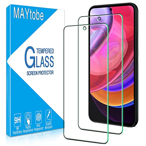MAYtobe 2 Pack Screen Protector for Samsung Galaxy A54 5G 6.4-Inch Tempered Glass Bubble Free Anti Scratch 9H Hardness Case Friendly Easy To Install
