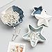 Linfye Starfish Jewelry Dish Tray - Ceramic Ring and Trinket Holder - Ocean Style Table Decoration for Earrings and Candy Storage