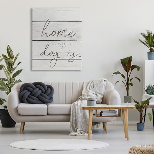 Image of Dog Home Affirmation Farmhouse, 36 x 48 Inch Canvas Wall Art
