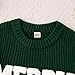 MODNTOGA Kid Boy Girl Merry Sweater Chenille Patch Merry Christmas Pullover Outfit Long Sleeve Knit Blouse Crewneck Xmas Top (Green, 9 Years)