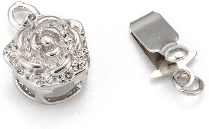 50 Set Brass Flower Box Clasps Floral Cord End Clasp Jewelry Connector for DIY Necklace Bracelet Jewelry Making - Image 6