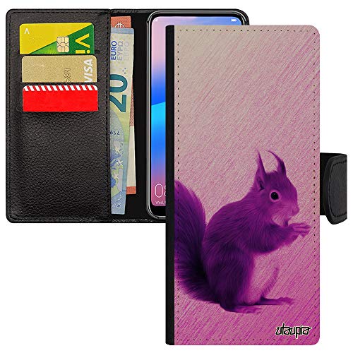 Jolie coque Note 20 écureuil rose en cuir PU pour une touche de douceur