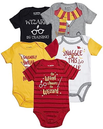 Image of Harry Potter Baby Boys’ Short Sleeve Bodysuit Multipack Gift For Baby Girl or Boy Baby Clothes
