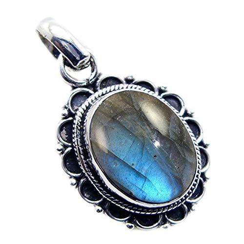 Bague argent 925 labradorite ovale : fini les doigts verts avec un bijou hypoallergénique