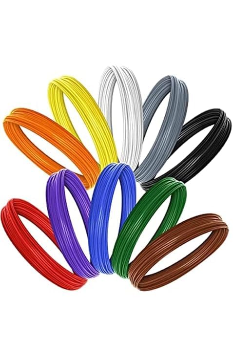 INK SPOT 3D Printing Pen Filament – 10 Colors PLA Filament Refills (1.75mm, 5 Meters Each) | Non-Toxic, Eco-Friendly Wire for 3D Pen & 3D Printing | Multicolor Pack-picture-32