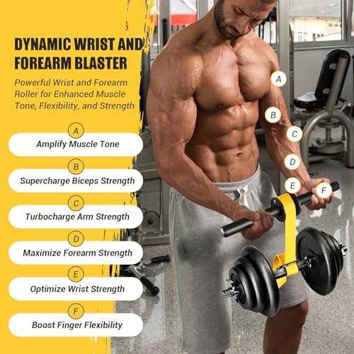 Forearm Strengthener and Wrist Roller, 43.3 in Or 51.2 in Ultra-Strong Nylon Webbing Wrist & Forearm Blaster with Quick Locking Mechanism, Durable Anti-Slip Grip Handles for Forearm Strength Training - Image 6