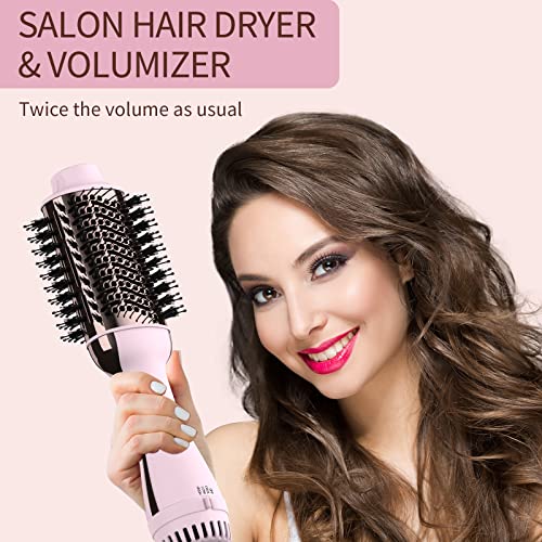 image for Umeely 4 in 1 Hair Dryer Brush with Anti-Frizz Ceramic Titanium Barrel