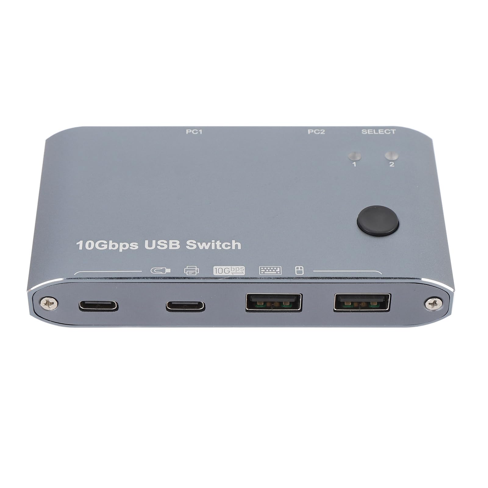 Zunate Ingresso USB 3.2 Switch A e C per un Trasferimento Rapido dei Dati tra 2 Computer per Impiegati con Tastiera PC Portatile