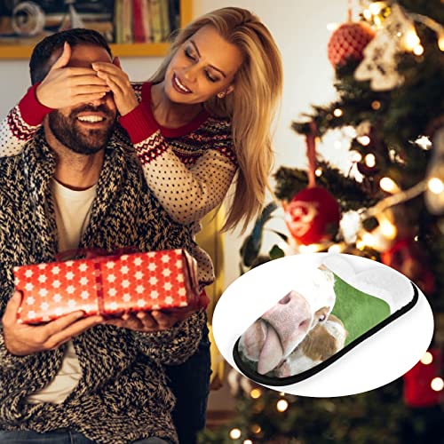 visesunny Funny Cow Sticking Out Its Tongue Cozy Fuzzy Mens Womens Memory Foam House Slippers Plush Fleece Indoor Outdoor Slipper2