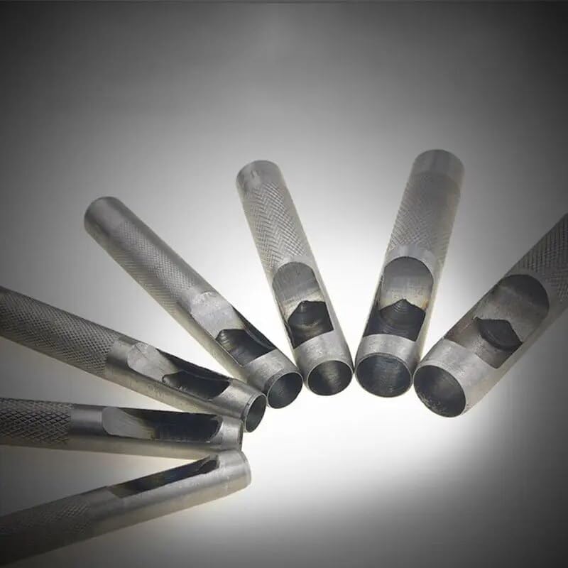 15PCS/Set 3mm-25mm Leather Craft Hole Punch Round Hollow Punch Cutter Tool for Leather Watch Bands Belts Canvas Paper Plastic