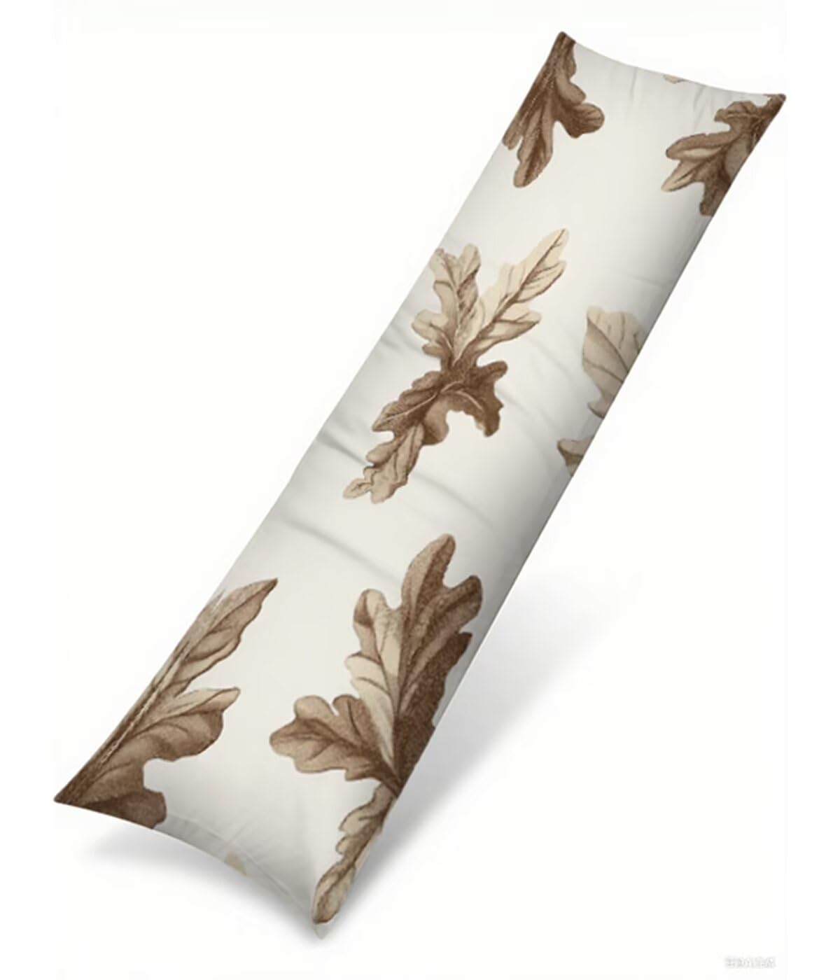 Seitenschläferkissen Bezug 50 x 150 cm Braun Kissenbezug Blätter Muster Side Sleeper Pillow Case, Doppelseitig Drucken Samt Body Pillow Langes Kissen Seitenschläfer Schwangerschafts kissen B1-193