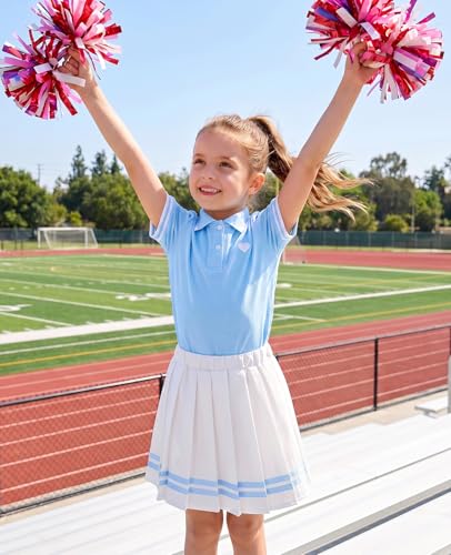 Move Dance Little Girls Dress 3T 4T Light Blue Polo Skirt Set with Shorts - image 6