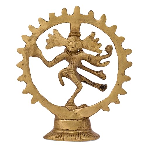 Estatua de Latón Danzante Lord Shiva Natraja 5 Pulgadas miniatura 2
