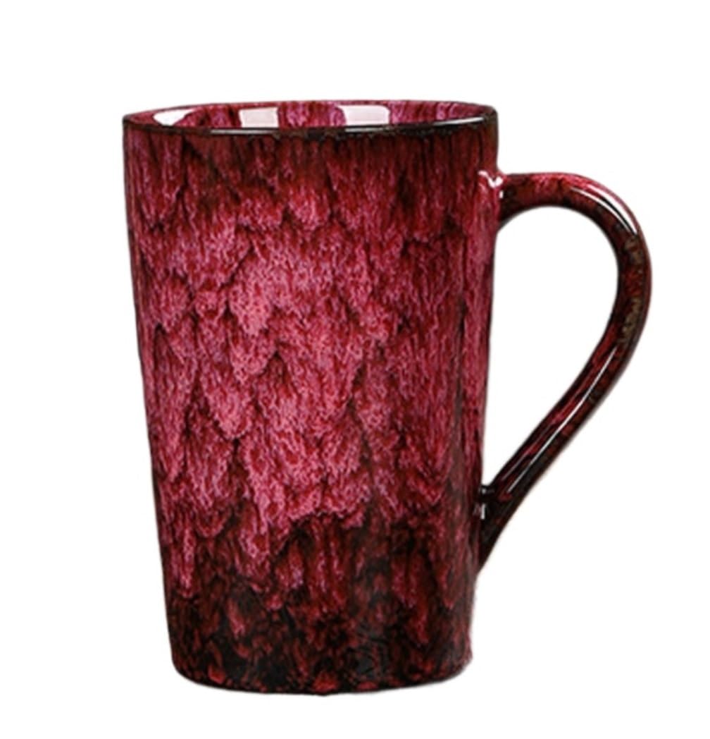 Tasse Kaffeebecher Tassen, Personalisierte Ofenglasierte Keramiktasse, 400 Ml, Großes Fassungsvermögen, Büro-Trinkbecher, Heim-Milch-Frühstückstasse Teetasse Kaffeetassen (Color : B, Size : 301-400m