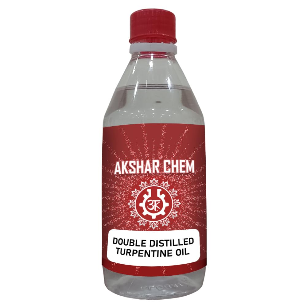 Double Distilled Turpentine Oil (450 GM)- Versatile Industrial Solvent for DIY Projects | 100% Pure Pine Derived
