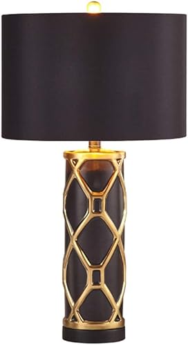 ZXZB Lámpara de mesa para sala de estar lámpara de escritorio para oficina lámpara de lectura moderna de lujo lámpara de escritorio chapada en