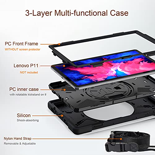 Fonrest Heavy Duty Case for Lenovo-Tab-P11/P11 Plus/P11 5G (TB-J606F/J607F/J616F/J607Z) - Image 3
