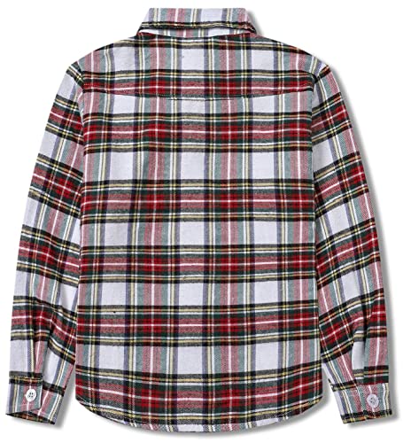 Image of SANGTREE Women and Girls Long Sleeve Flannel Casual Button Down Plaid Shirt