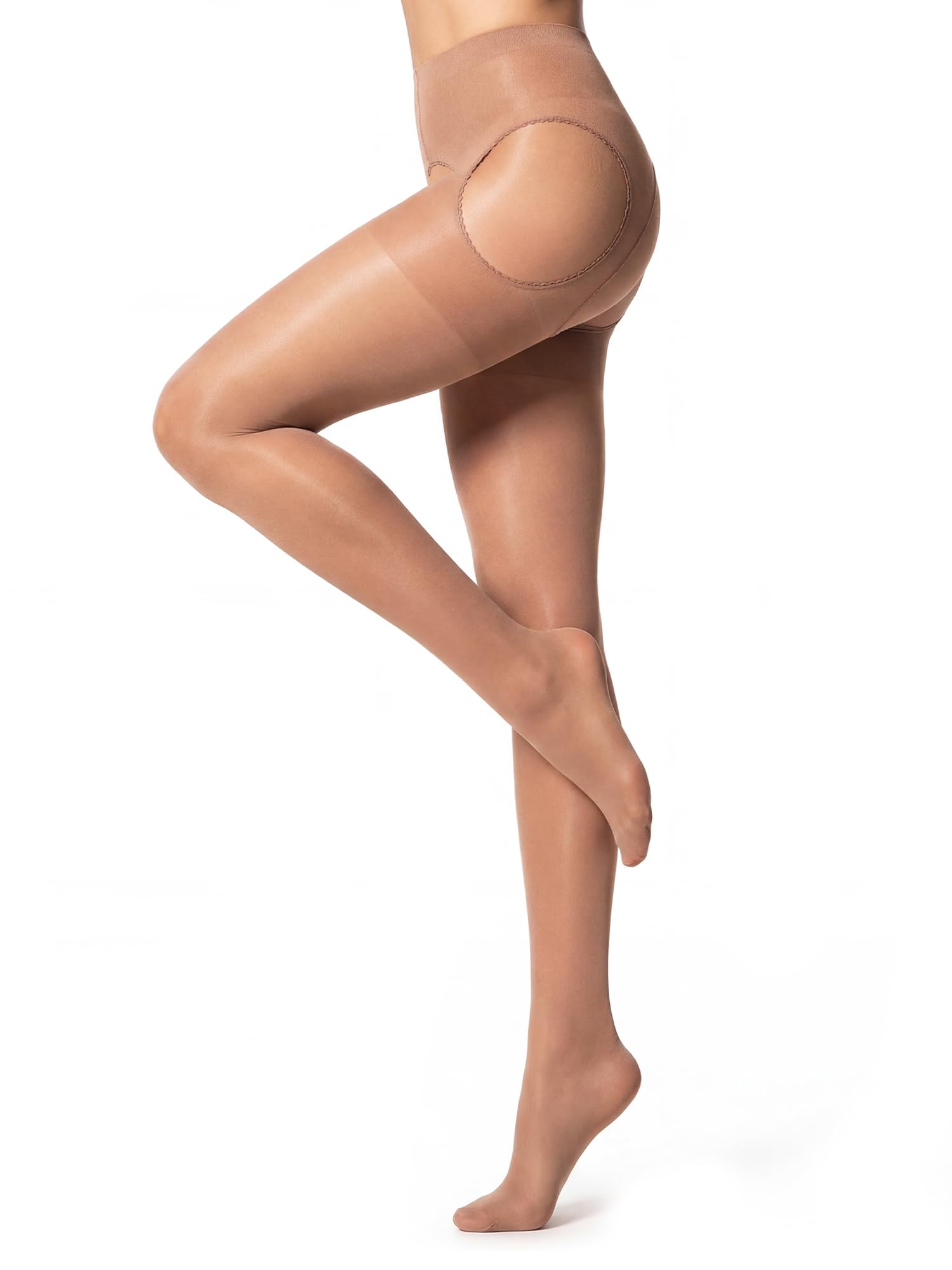 GLAMORY Women's Plaisir Suspender Stockings (Pack of 1), Make-up, L Große Größen