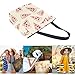 Extra Large Daily Canvas Shoulder Tote Bag,Fashion Pizza in Slices Beige Durable Top Handle Zipper Bag for Gym Picnic Yoga Weekender Beach Travel Kitchen Market Grocery Shopping
