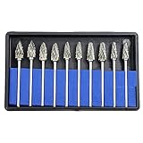 10 Pcs Tungsten Carbide Rotary Burr SET 1/10