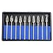 10 Pcs Tungsten Carbide Rotary Burr SET 1/10" Shank for Rotary Drill Die Grinder Carving Tool Set by Pwhite (CN060GX)
