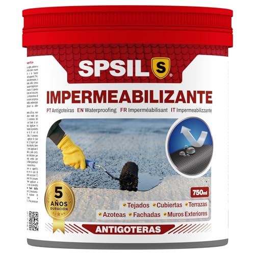 SPSIL Pintura Impermeabilizante Transparente Previene las filtraciones de agua Para Tejados Cubiertas