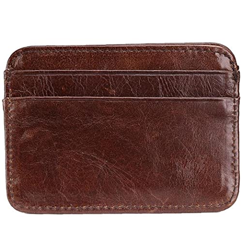 Vintage Men Leather Credit Card Holder Small Wallet Money Bag Id Card Case Mini Purse for Male