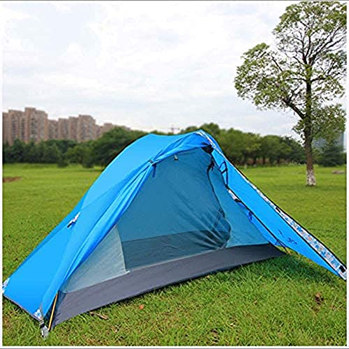Carpa camping portátil doble capa ultraligera verde miniatura 2