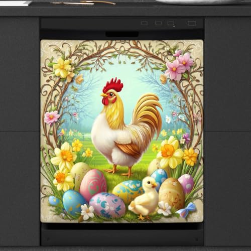 Panel frontal magnético lavavajillas 53,3x66 cm flores Pascua