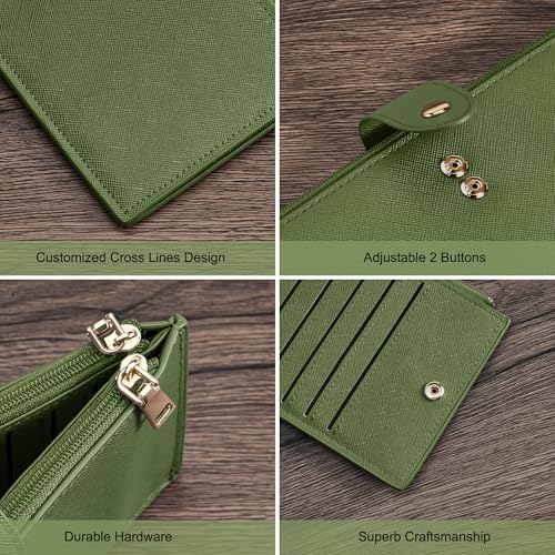 Image of Travelambo RFID Wallet Women Large Size Bifold Multi Card Wallet Case with Zipper Pocke Credit Card Holder for Women