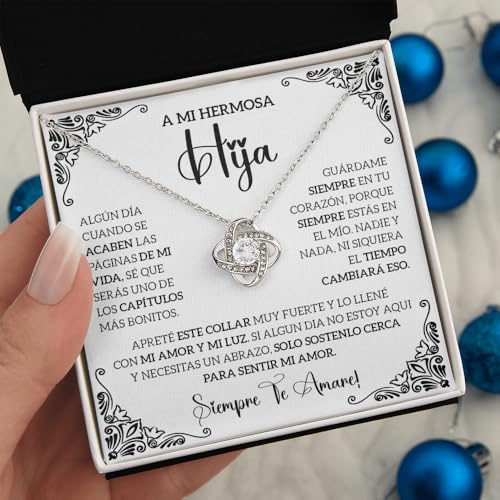 Lampara Con Mensaje De Amor, Regalo, A Mi Hija Con Amor, Regalos Para Mamá De Hija, To Our Daughter Necklace From Mom And Dad, Regalos Para Mi Novia4