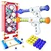 VATOS Bewegliche Schießen Zielscheibe Spielzeug für Kinder Aktivitätsspiel 2 Popper Air Guns mit 24 Schaumstoffbällen Indoor Outdoor Spielzeug ab 5 6 7 8 9 10+ Jahre Jungen Mädchen Rollenspiele