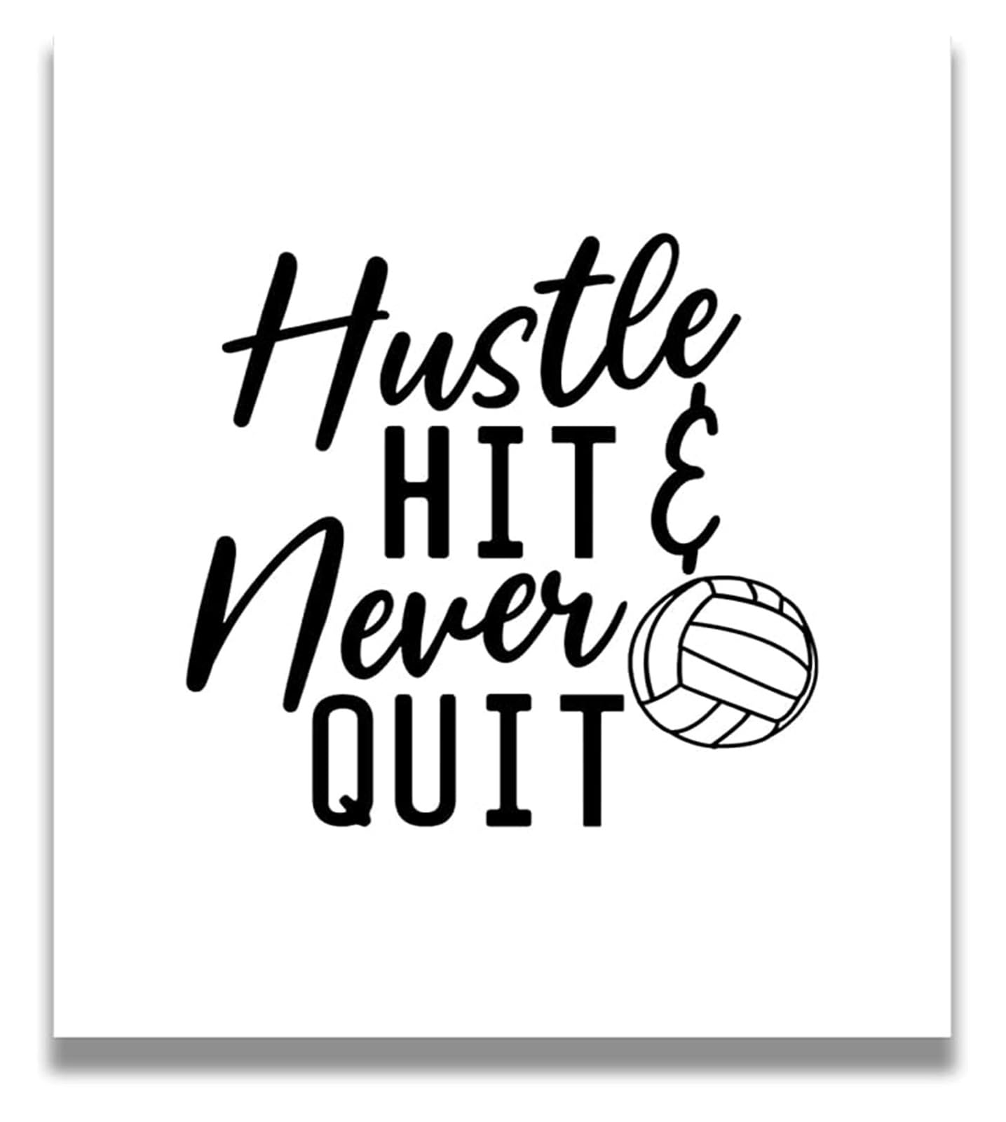 LLBOGRGGN Volleyball Sports Wall Decor - Motivational Quote Poster for Players, Coaches and Fans(Unframed,16x24inch(40x60cm))