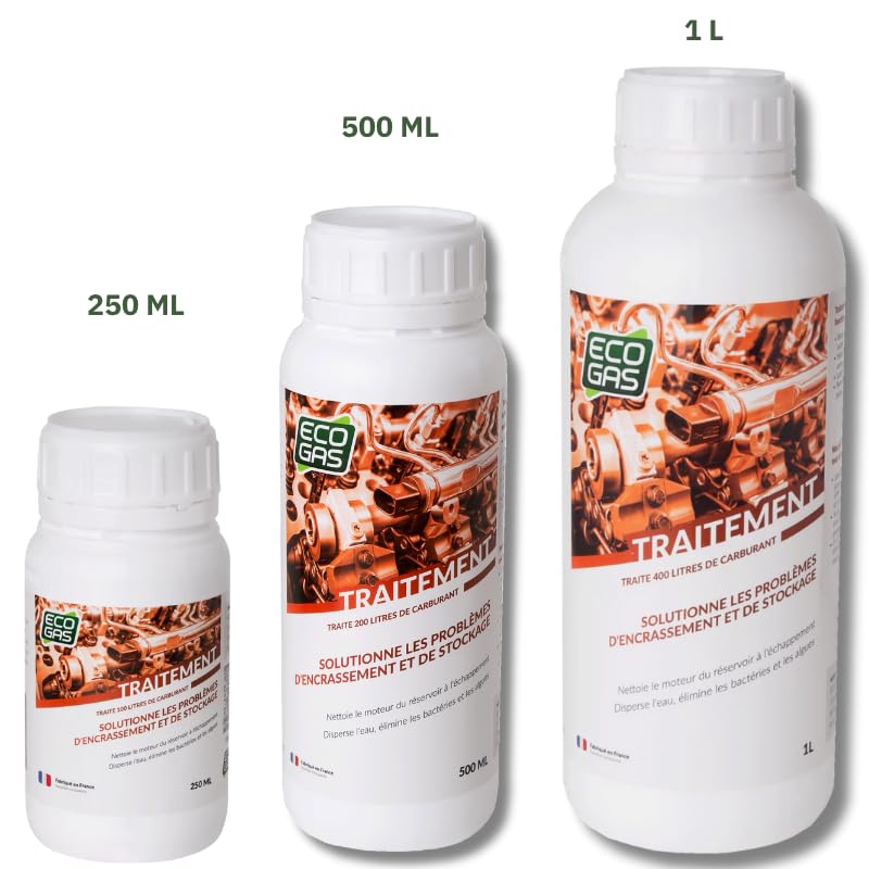 Traitement CURATIF | Nettoyant moteur, injecteurs, turbo, vanne EGR, Filtre à Particules (FAP) | Décalaminage Intégral, décrassant moteur Essence ou Diesel | 250ml, pour réservoir jusqu'à 100L