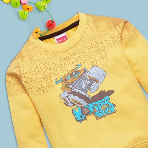 Image of LuvLap Baby Boys Full Sleeve Sweatshirt & Pyjama Set Pack of 1