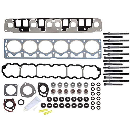Vincos Cylinder Head Gasket Set with Head Bolts HS9076PT-4 ES71102 Compatible with Cherokee 99-01 Grand Cherokee 1999 2000 2001 2002 2003 TJ/Wrangler 00 01 02 03