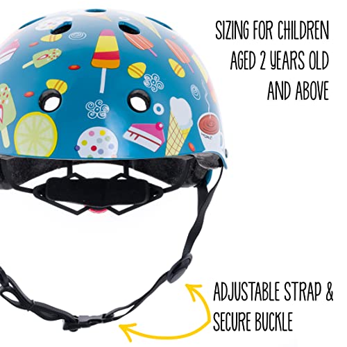 Hornit Mini Lids Kids Helmet. Fully-Adjustable Multi-Sport Hard Shell Helmet With Rear Safety Light, Small, Candy #TOP1