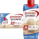 Premier Protein Shake, Vanilla, 30g Protein, No Added Sugar, 24 Vitamins & Minerals to Support Immune Health, 11 fl oz, 12 Pack (Packaging May Vary)