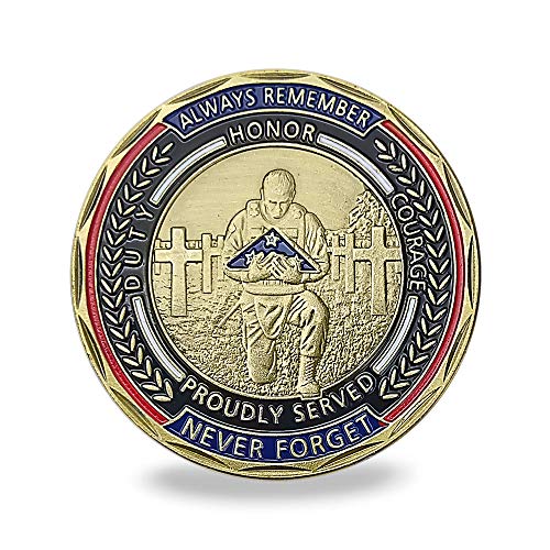Military Veteran Challenge Coin United States We Stand For The Flag We Kneel For The Fallen #TOP2