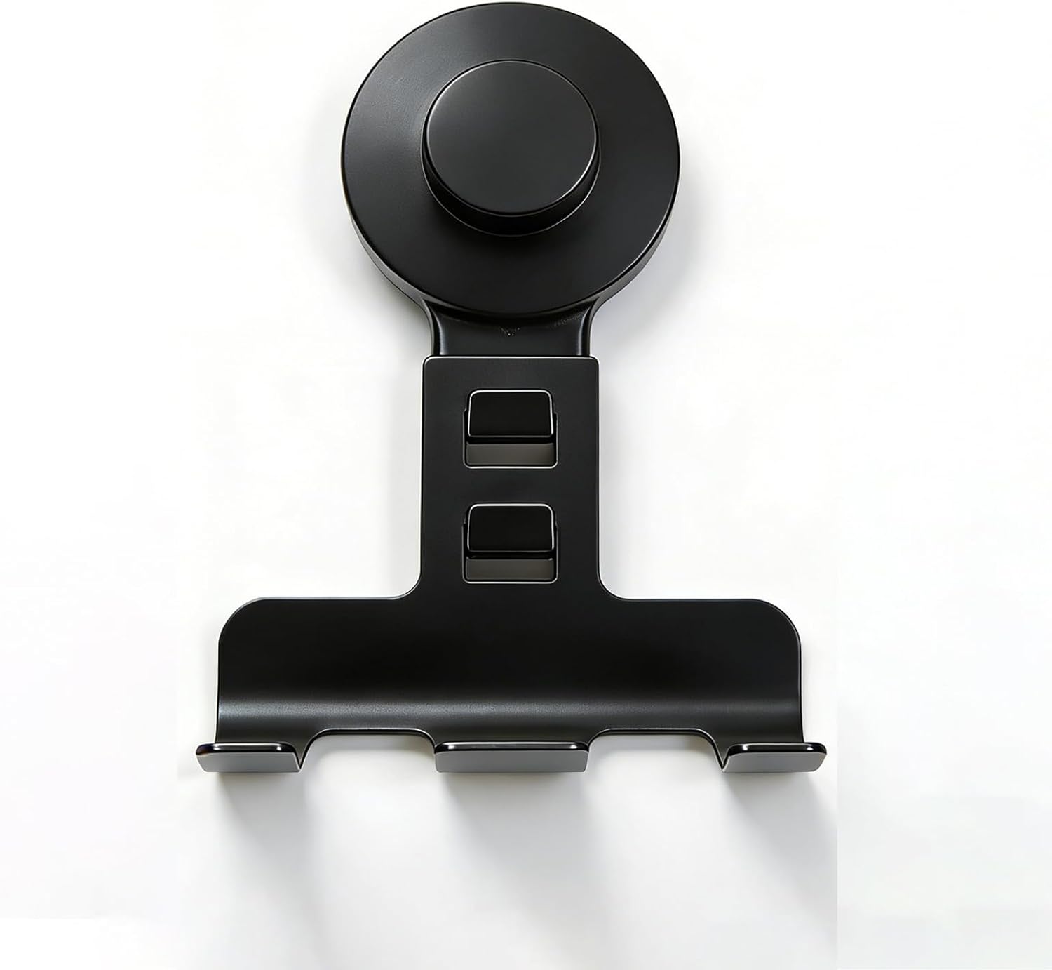 Suction Cup Razor Holder for Shower,Reusable 304 Stainless Steel Suction Cup Razor Hooks for Towel,Loofah,Shaver,No Punching Installation&Removable (1 Pack-Black-Round)