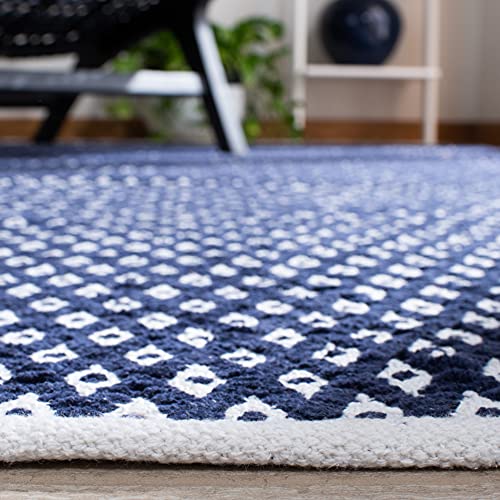 Safavieh Boston Collection 6' X 9' Navy Bos685D Handmade Flatweave Cotton Area Rug #TOP4